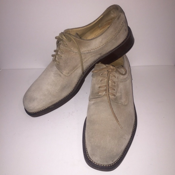 Cole Haan Country Beige Nubuck Lace Tie Oxford